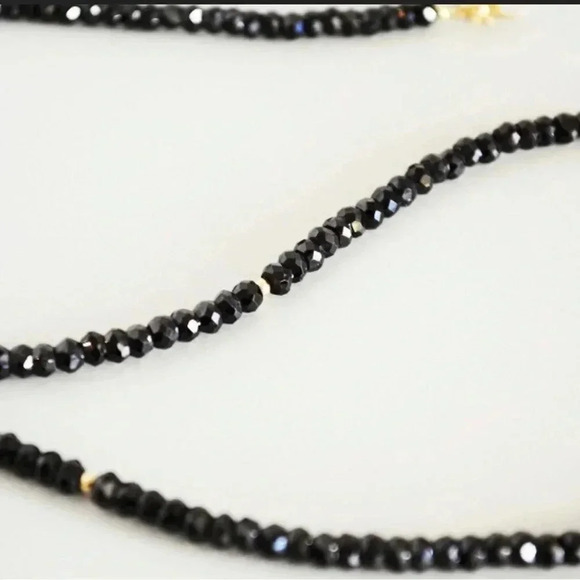 Unisex Necklace,Black Spinel,Black Long Necklace,featured On Chocolate City 2 - Picture 5 of 5